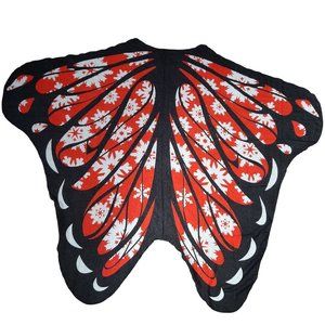 BUTTERFLY SHAWL Sheer Large Costume Renaissance Halloween Snowflakes Empowering